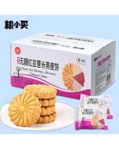 Liang Xiaomai COFCO Sugar-Free Barley Oat Red Bean Whole Grain Biscuits 750G, Mixed Grain Snacks for Diabetics & Pregnant Women, Clearance Price for Near-Expiry