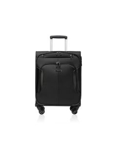 Samsonite 20-Inch Suitcase, Large Capacity Softside Carry-On Luggage with Spinner Wheels, TSA Lock, Black Check-In Travel Bag BP0