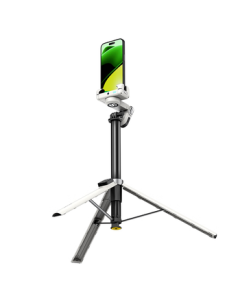 Aochuan M3 Pro Spring-Lever AI Face Tracking Phone Stabilizer, Anti-Shake Selfie Stick Tripod Stand Gimbal, Multi-Function 360° Rotation for Sports, Travel, Live Streaming, White