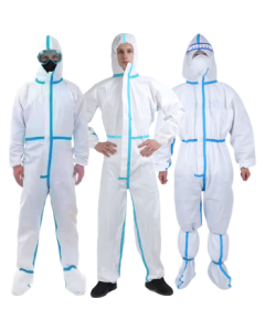 Zhi Erkang Disposable Protective Coverall with Hood, Anti-Dust Isolation Suit, Waterproof Farming & Painting Workwear, Blue Striped Hooded Full-Body Suit with Foot Covers 2XL