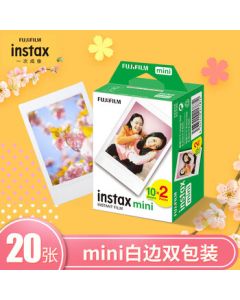 FUJIFILM instax Instant Mini Film White Border Twin Pack 40 Sheets (Compatible with mini7+/9/11/12/40/90/LiPlay/EVO/hellokitty)