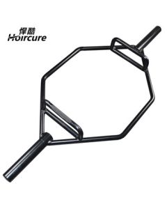 Hoircure Hexagonal Barbell Bar 1.42m Home Gym Olympic Bar with Large Rings, Professional Dumbbell Bar 23kg Weight Capacity 300kg