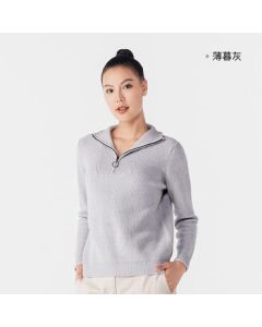 Decathlon Half-Zip High-Neck Sweater Winter Warm Pullover Long Sleeve Sportswear-4896256