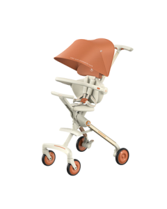 AMORHOME Stroller for Babies, Lightweight Foldable Baby Pushchair with Sit-to-Lie Function, Coral Orange Promax