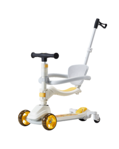 KUB Kids Scooter for Ages 3-6-12, 6.1 Gift with Flash Wheels, Foldable Multi-Function Forest Green