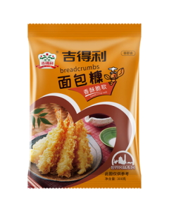 Jideli Bread Crumbs 300g Bag, Portable Small Pack, No Preservatives, for Fried Chicken, Shrimp, and Home Cooking