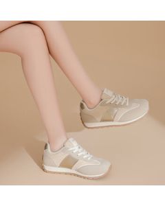 Daphne 2024 Spring/Summer Color-Blocking Comfortable Lightweight Casual Women's Sneakers Trainer Shoes Khaki 40