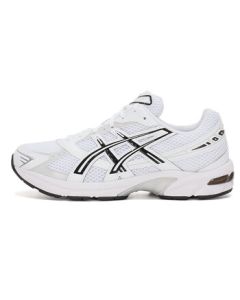 ASICS Unisex Casual Shoes - Minimalist & Stylish GEL-1130 Cushioned Comfort Breathable Low-Top Sneakers - White/Black - Size 38
