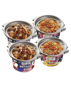 Self-Heating Hot Pot Cantonese Sausage + Mushroom Beef + Fish-Flavored Shredded Pork + Taiwanese Braised Pork + Curry Beef + Mushroom Chicken (6 Boxes)