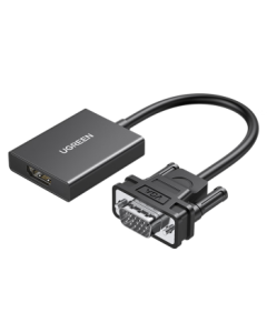 UGREEN VGA to HDMI Converter with Audio and Power Supply, HD Video Adapter for Laptop Desktop PC to TV Monitor Projector Cable 50945