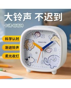 Mashi Alarm Clock for Kids and Students - Creative Minimalist Desktop Clock with Silent Night Light for Bedroom, Essential for Back to School C301-4