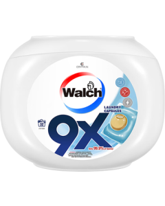 Walex 9X Disinfectant Laundry Detergent Capsules 12g*32pcs, Anti-Mite, Concentrated Laundry Liquid, 2-in-1 Laundry Detergent and Disinfectant