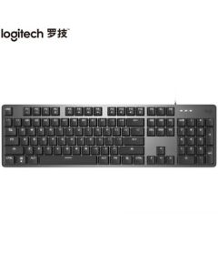 Logitech K845 Mechanical Keyboard, Wired Keyboard for Gaming and Office, 104-Key Full-Size, Single-Color Backlight, Black, TTC Red Switch
