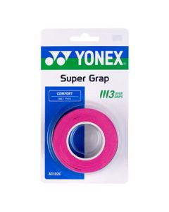 YONEX Badminton Grip Tape Sweat-Absorbent Overgrip AC-102C-026 Pink 3-Pack