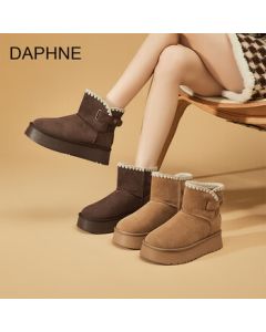 DAPHNE Women's Snow Boots 2025 New Autumn Winter Thick-Soled Fleece-Lined Casual Ankle Boots
