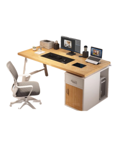Luolai Bao Computer Desk with Drawers, Home Study Desk, Office Desk and Chair Set, Simple 1.2m Bedroom Table