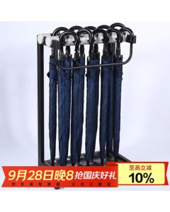 AEY Umbrella Stand Hotel Lobby Umbrella Holder Creative Paint (Umbrella Not Included) 12-Prong Black with Lock
