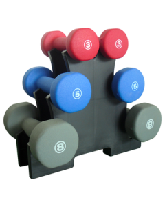 PROIRON Plated Dumbbell Set for Men and Women, Home Gym Dumbbells 3/5/8 lbs + Dumbbell Rack