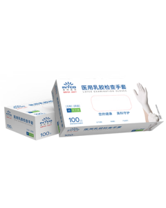Intco Medical Disposable Latex Examination Gloves, High Elasticity, Extra Thick, Durable and Wear-Resistant, Size L, 100 Pieces/Box