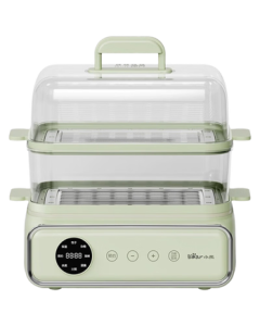 Bear ZMD Safe Series Electric Steamer - Multi-functional 3-Tier Large Capacity Steamer with Preset Timer, Electric Cooking Pot, and Hot Pot DZG-P20W6