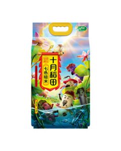 October Fields Seven-Colored Brown Rice 2.5kg (5.5lb) Mixed Grains - Black Rice, Red Rice, Brown Rice, Oats, Buckwheat, Rice Companion