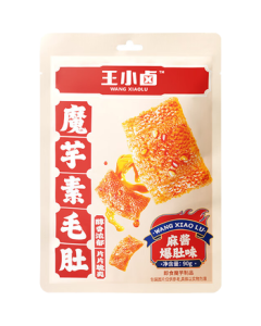 Wang Xiaolu Crispy Konjac Vegetarian Tripe - Yang Mi Recommended Sesame Sauce Flavor 90g Bag, Vegetarian Snack with Independent Packaging for Office Leisure