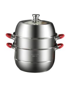 MAXCOOK Premium Triple-Layer Multi-Purpose Steamer Pot 28cm MCLP-605