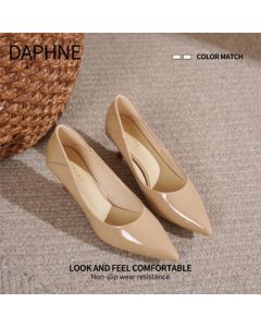 DAPHNE Pointed Toe Stiletto Heel Women's Shoes Summer 2025 New Slip-On Versatile No-Lace Soft Sole Comfortable Flats