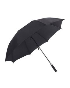Tri-polar TP7003 Automatic Double-Layer Straight Handle Umbrella, Reinforced Windproof for Two, Black Straight Handle Windproof Business Men's Umbrella, Black 30-Inch