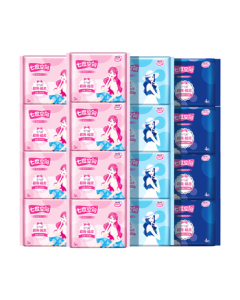 SPACE 7 Elegant Ultra-Thin Breathable Sanitary Pads, Day & Night Cotton Soft Airy Pads Combo, 76 Pcs [New National Standard Certified]