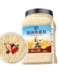 Bingtian Pure Oat Bran 500g Australian Light Meal Replacement Powder Oatmeal with No Added Sucrose, High Dietary Fiber