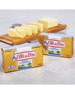 Elle & Vire Light Salted Butter 200g - Imported from France, Ideal for Pan-Fried Steak, Cookies, Cakes, and Home Baking Ingredients