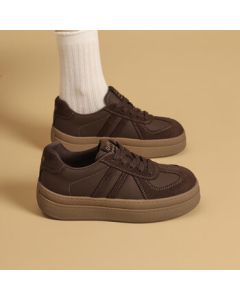 DAPHNE Women's Chunky White Sneakers, 2025 Autumn New Release, Bestseller Breathable Versatile Height-Increasing Casual Skate Shoes