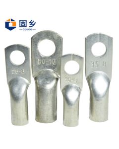 Guxiang [5-Pack] JG Bare Cable Terminal JG Copper Wiring Terminal Cold-Pressed Lug Tin-Plated Copper Lug JG 10mm² Tin-Plated Copper Lug