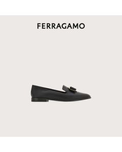 Ferragamo Women's Black Moccasins 0779200_1D _ 65 Gift for Girlfriend