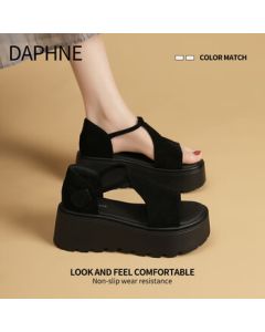 DAPHNE Platform Sandals for Women, 2025 Summer New Release Versatile Soft-Soled Comfortable Beach Shoes with "Step-in Cloud" Feel