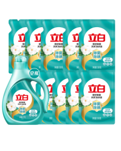 Liby Natural Tea Seed Laundry Detergent 9 Jin, Antibacterial & Anti-Mite, Hand & Machine Wash, Odor & Stain Removal, Full Bag Packaging