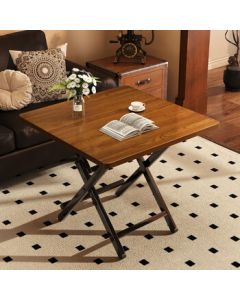 Mushuangfu Folding Table - Small Household Dining Table for Living Room, Portable Square Table for Outdoor Stall or Rental Homes