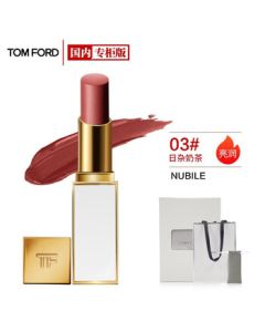TOM FORD Sheer Lip Color #03 3.3g (TF White Slim Lipstick, Daily Wear Nude Shade, Hydrating & Long-Lasting, Birthday Gift Set for Her)