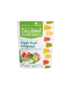 DR.JOHN'S Sugar-Free Lollipops, Imported from USA, Fresh Fruit Flavor, 109g (Approx. 14 Pops)