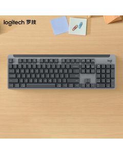 Logitech K865 Wireless Mechanical Keyboard, Dual-Mode Office Gaming Keyboard, Full-Size 104 Keys, TTC Red Switch, Graphite Black