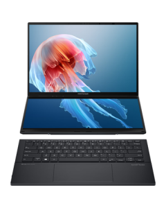 ASUS Zenbook 14 Dual Screen Intel Core Ultra9 2.8K 120Hz OLED Fold Dual-Touch Lightweight AI Laptop (185H 32G 1T) Black