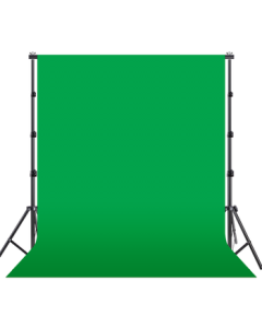 LATZZ Professional Live Streaming Green Screen Chroma Key Backdrop Kit with Stand - Thick Pure Green Background Cloth for Photography, Portable Retractable Shooting Background Frame