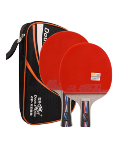 Double Fish Table Tennis Paddle Set - 2 Paddles (Penhold & Shakehand Grip) 6D Six-Star Table Tennis Racket with 6 Balls