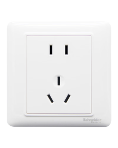 Schneider Electric 10A 5-Pin Socket, 86-Type Recessed Wall Power Switch 5-Pin Socket Panel, RuiYi Series, White