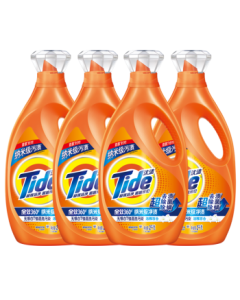Tide Stain Removal Laundry Detergent Lily Scent 2kg×4 Bottles Antibacterial Family Pack Economical Large Volume