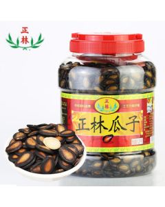 Zhenglin 3A Black Melon Seeds 1000g/Tub - Licorice Five-Spice Large Kernel Watermelon Seeds Nut Snack (Shelling Tool Included)