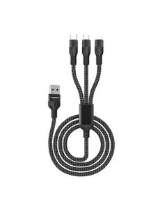 WOPOW Triple-headed Data Cable LC026 Black
