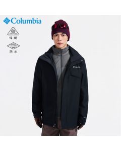 Columbia Men's Fleece-Lined 3-in-1 Jacket for Autumn and Winter, Waterproof Thermal Jacket WE1273/WE6504