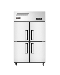 DINGBANG 4-Door Commercial Upright Freezer Refrigerator - Large Capacity Stainless Steel Fridge BCD-680 with Dual Temperature for Restaurants and Hotel Kitchens